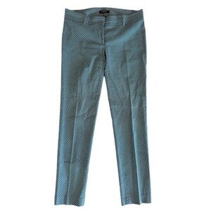 Ann Taylor LOFT Straight Leg Trousers in Teal Print Size 6